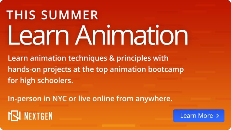 Learn animation with hands-on projects at the top animation bootcamp for high schoolers. In-person in NYC or live online from anywhere