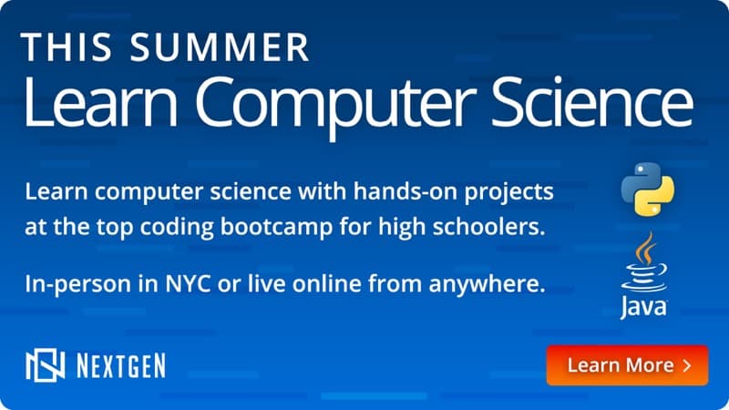 Learn computer science with hands-on projects at the top coding bootcamp for high schoolers. In-person in NYC or live online from anywhere
